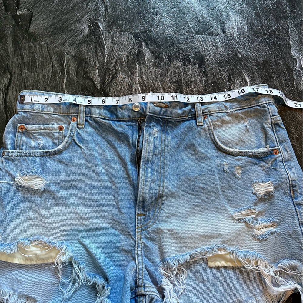 Zara High Waist Jean Shorts - Picture 7 of 10